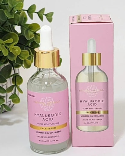 Natural Infusion Hyaluronic Acid Face Serum 50mL (1.69 oz) | Hydrating with Vitamin C & Collagen