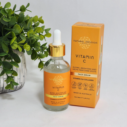 Sérum facial con infusión natural de vitamina C con vitamina E y colágeno
